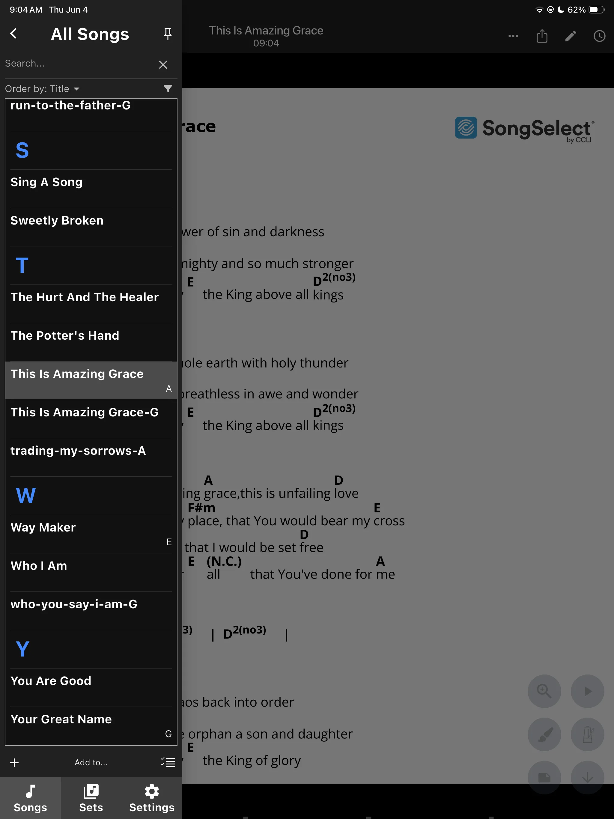 SongBook Pro — importing songs directly from CCLI SongSelect